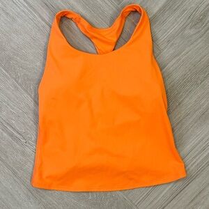 Old Navy Active Orange Racerback Tank with Built In Bra XS